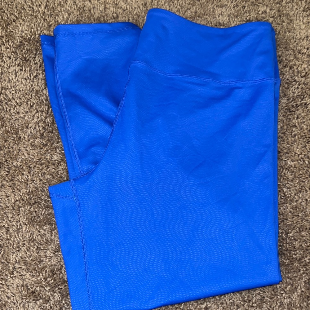 Zyia Active Light and Tight Hi- Rise 7/8 Cobalt Blue Leggings Size 20